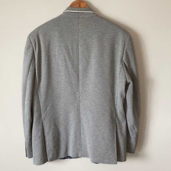 Sean John Collection Grey Knitted Lined Blazer L - Picture 5 of 7